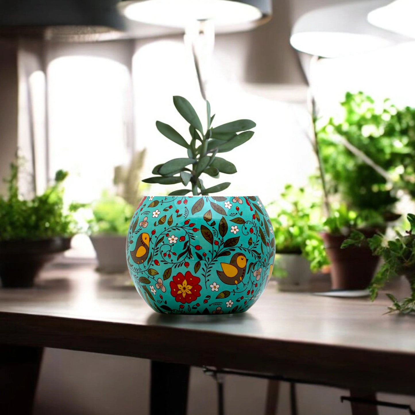 Galvanised Printed Ball Pot