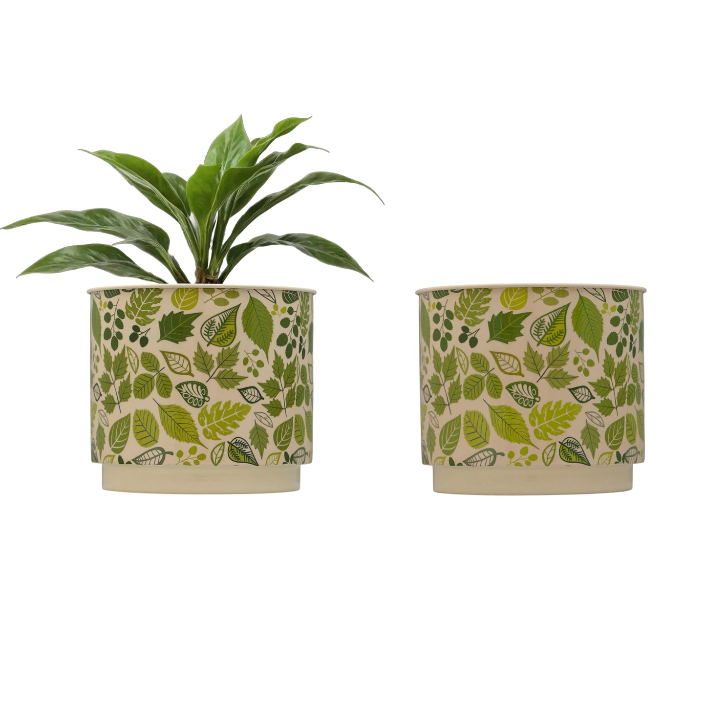 Printed Galvanised Pot-Natural Print