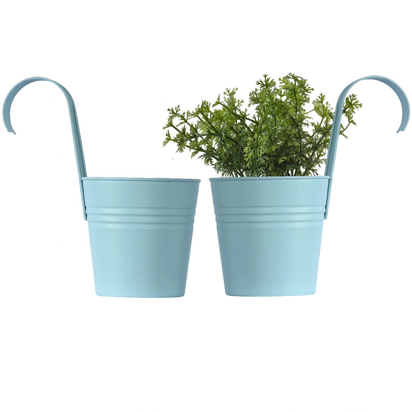 Hanging Railing Pot 10" Blue