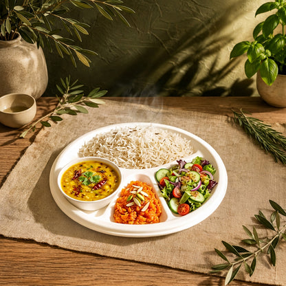The Happy Garden Compostable Compartment Plates