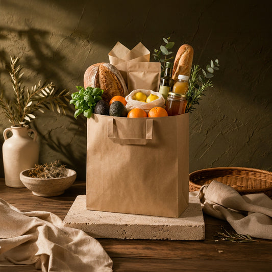 The Happy Garden Brown Kraft Paper Bags with Handles