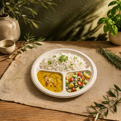 The Happy Garden Compostable Compartment Plates