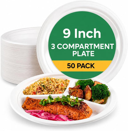 3 Compartment Meal Plate