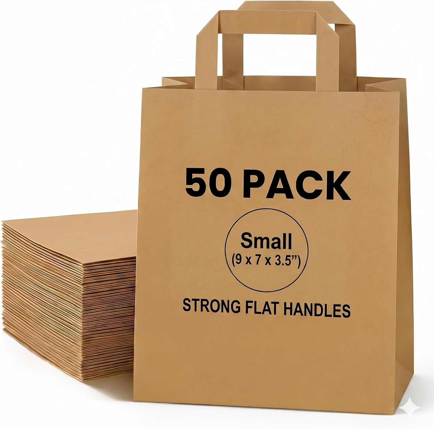 The Happy Garden Brown Kraft Paper Bags with Handles