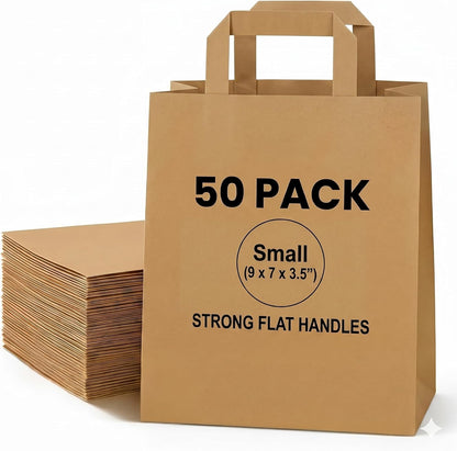The Happy Garden Brown Kraft Paper Bags with Handles