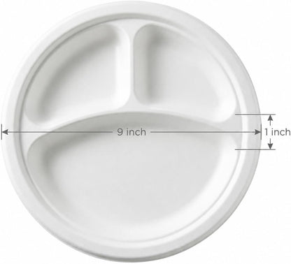 3 Compartment Meal Plate