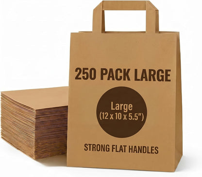 The Happy Garden Brown Kraft Paper Bags with Handles