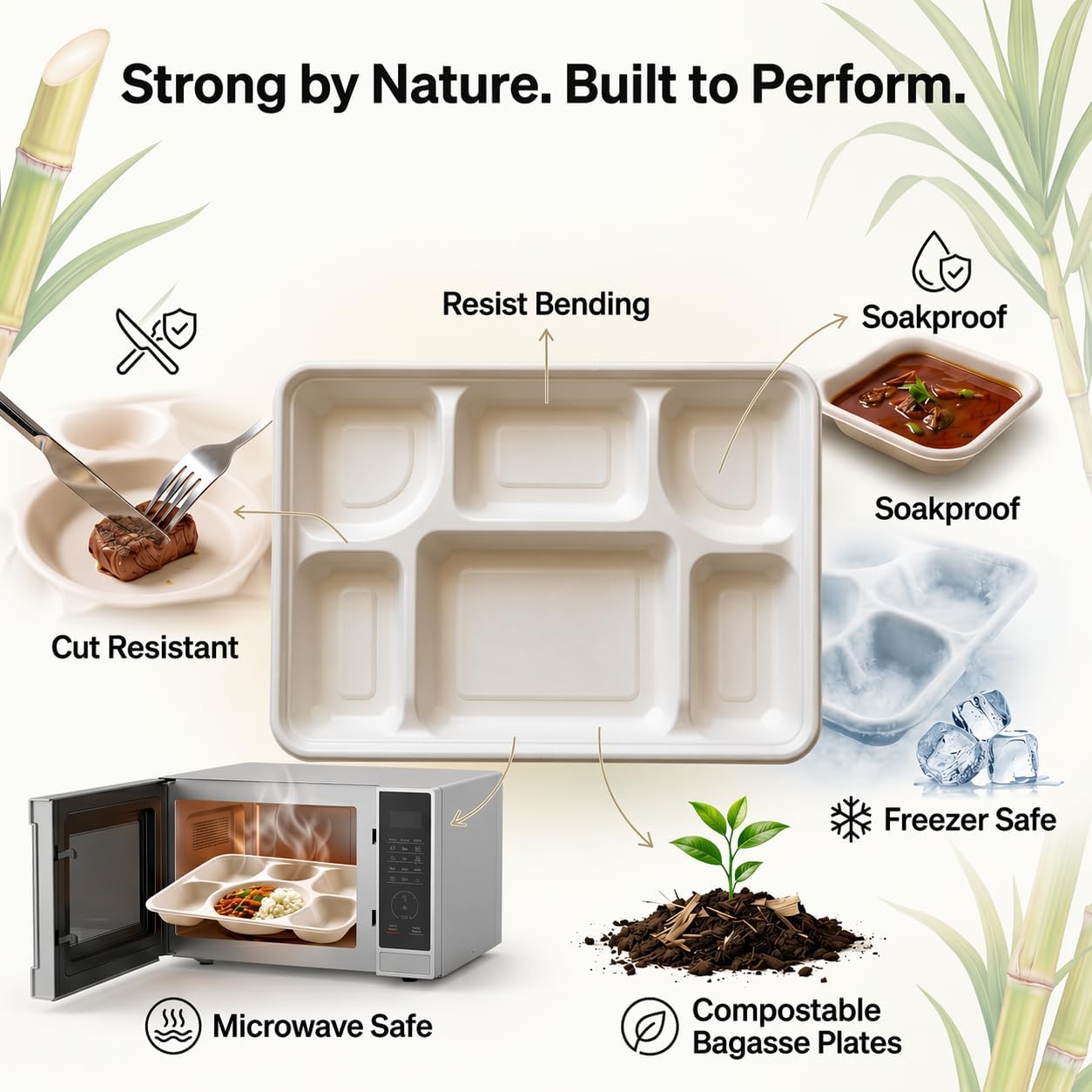 Sugarcane Fibre Plate