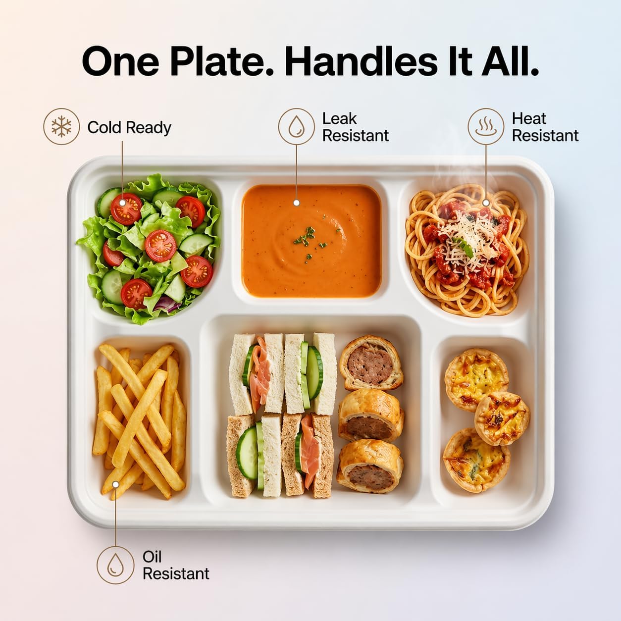 Sustainable Disposable Meal Tray