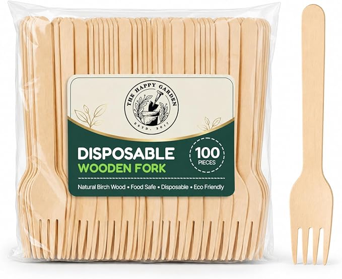 Wooden Fork Pack of 100