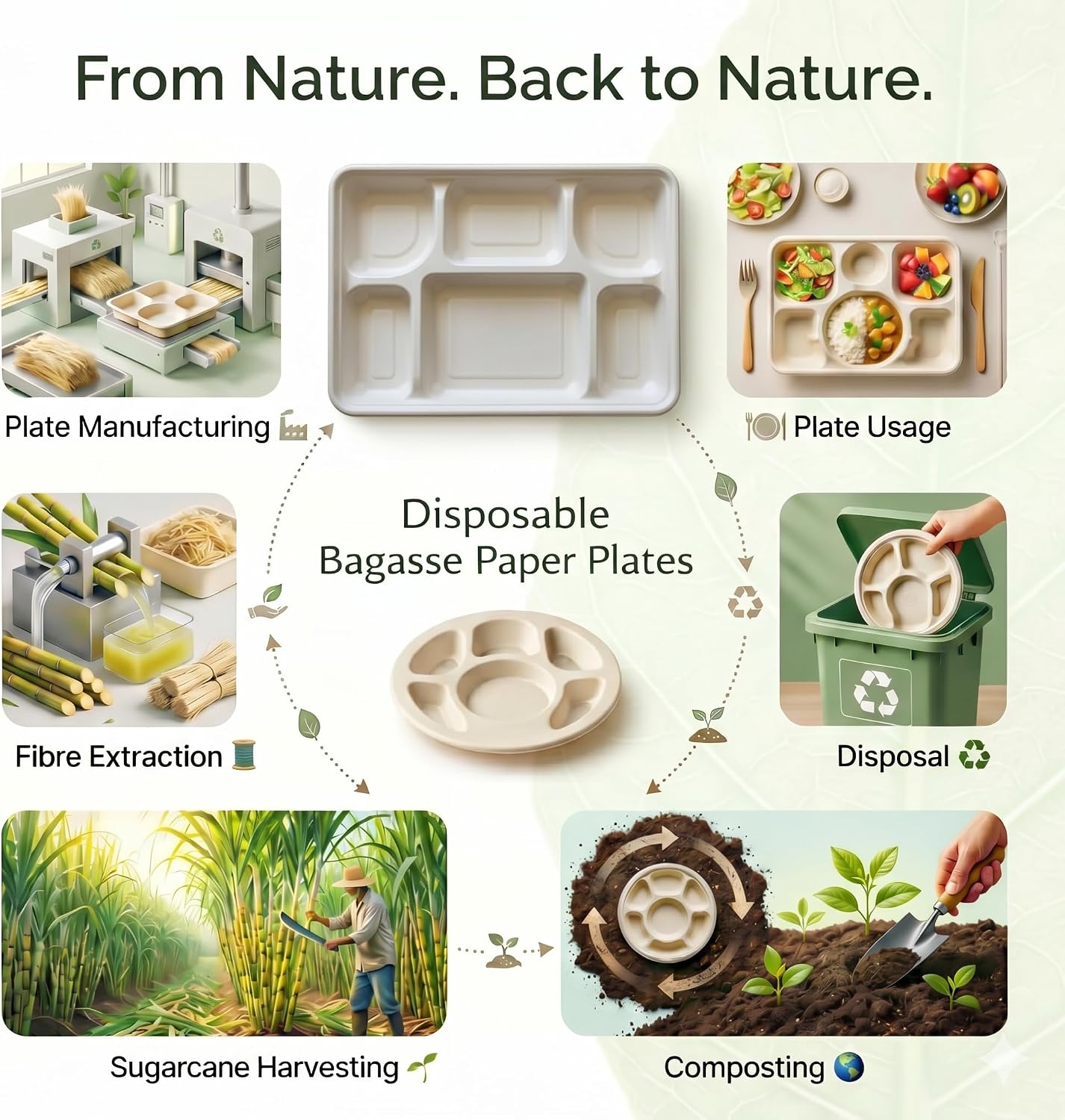 Compostable Compartment Plate