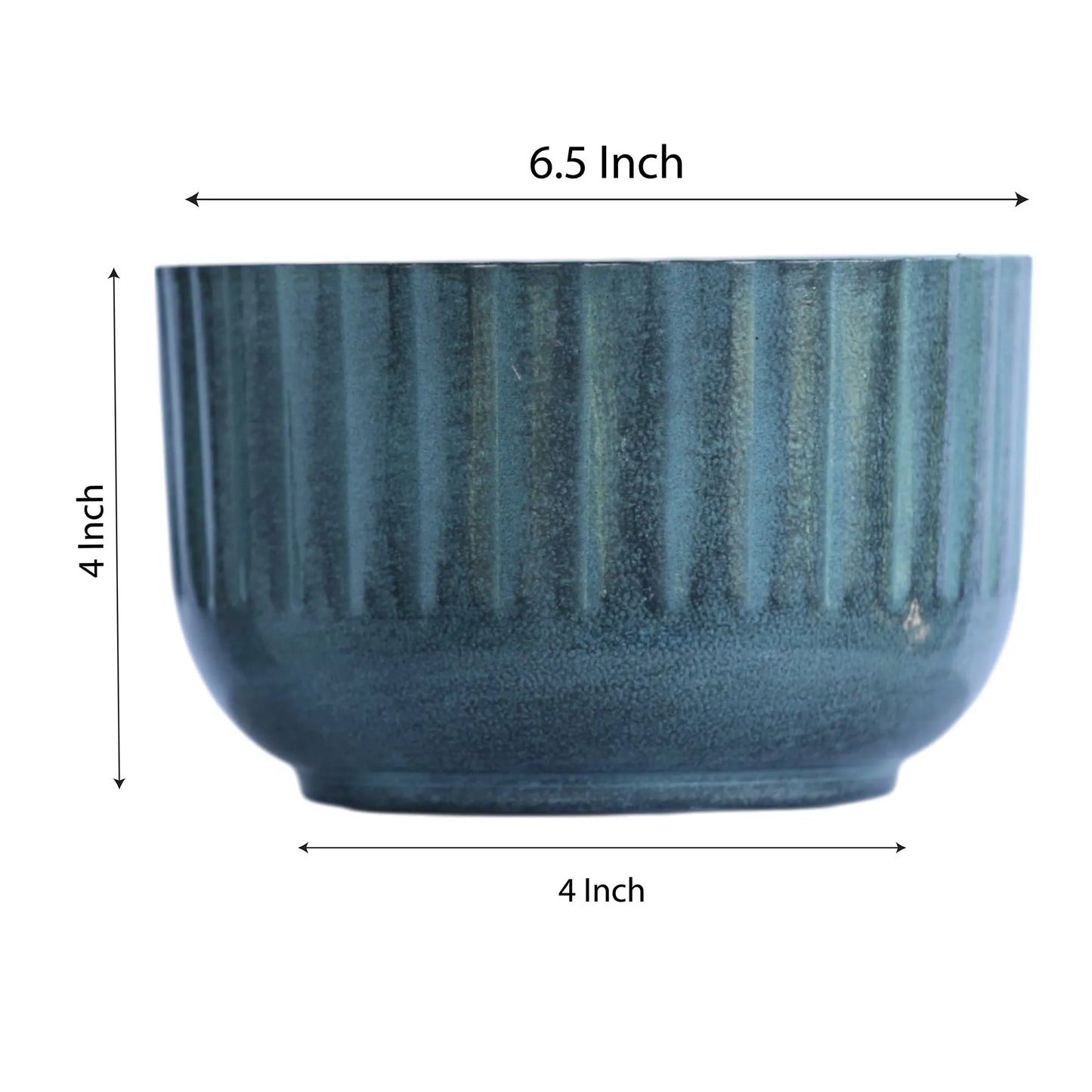 Galvanised Ribbed Bowl Planter