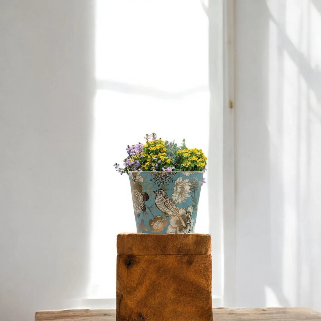 Galvanised Birdie Pot