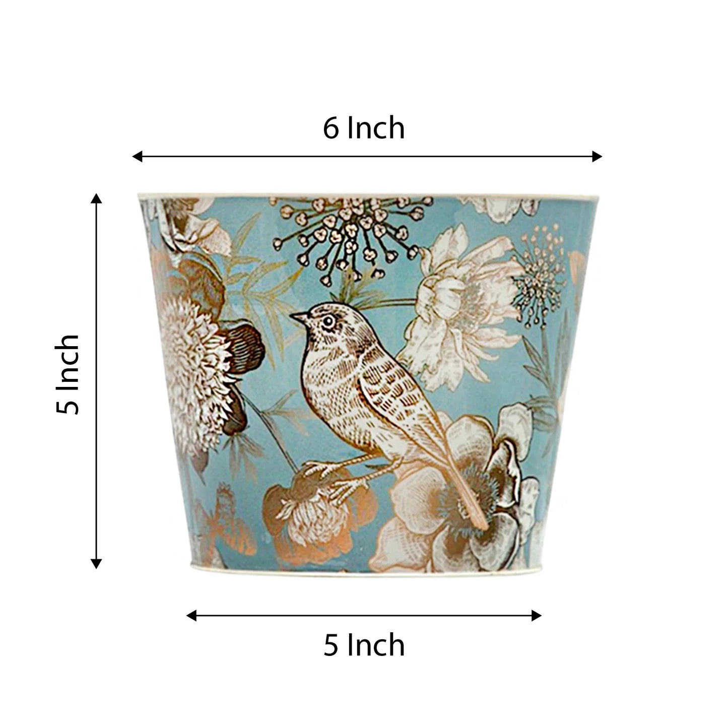Galvanised Birdie Pot