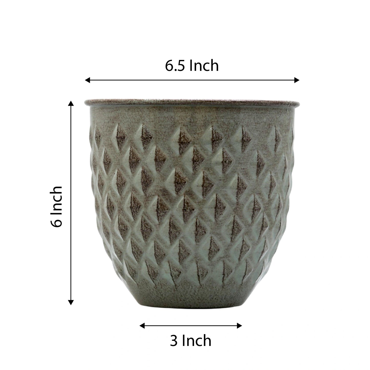 Galvanised Diamond Planter