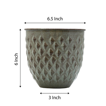 Galvanised Diamond Planter