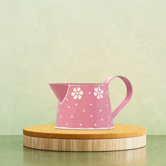 Lipped Galvanised Watering Can in Pink
