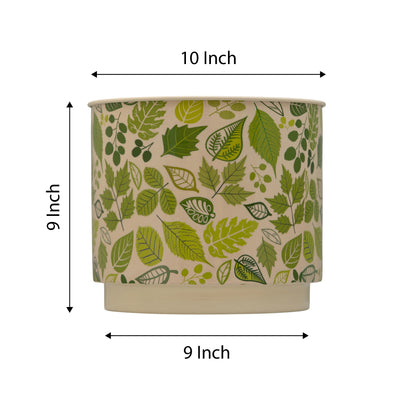 Printed Galvanised Pot-Natural Print