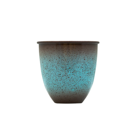 Blue Galvanised Taper Pot Mini (Small)