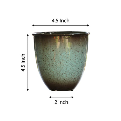 Blue Galvanised Taper Pot Mini (Small)