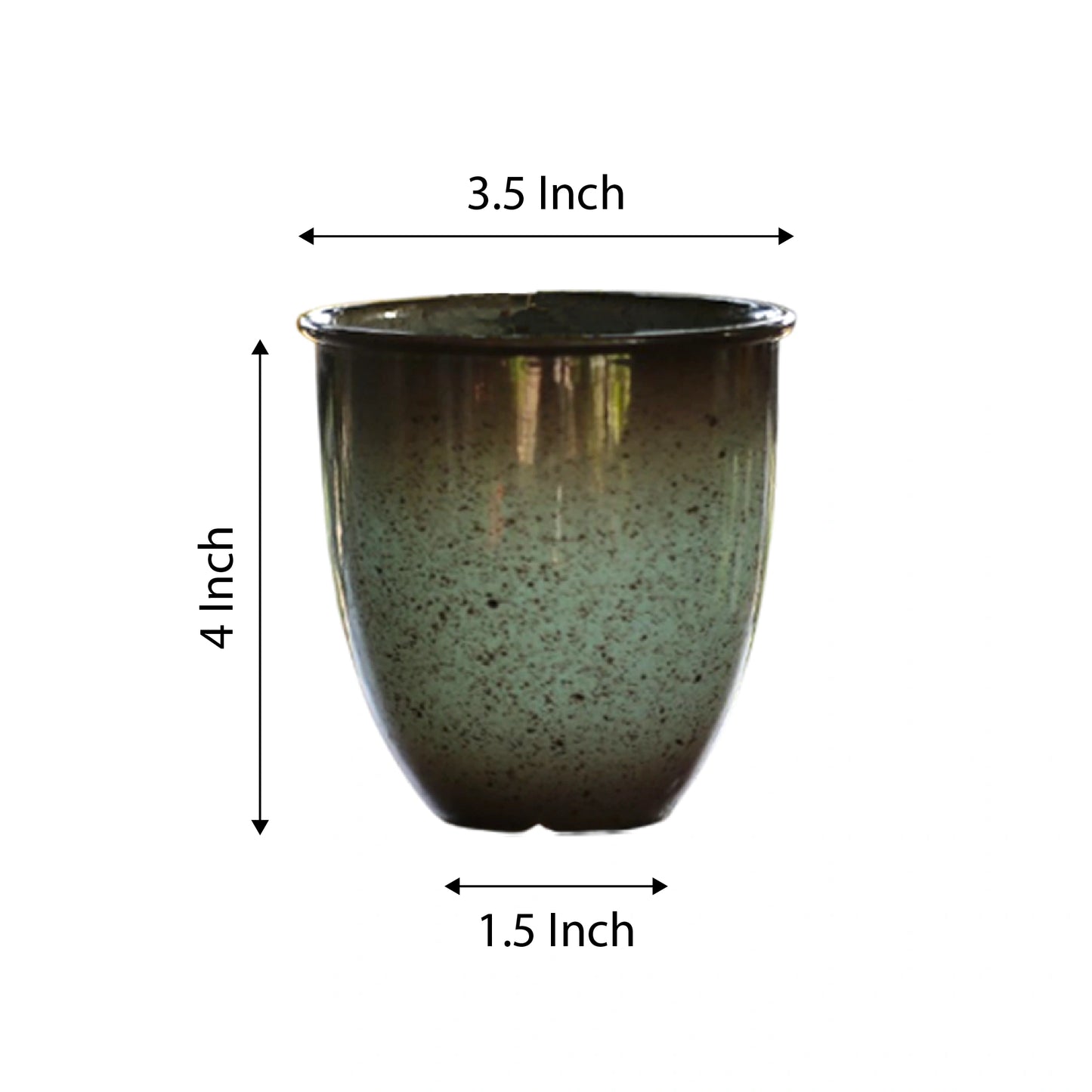 Blue Galvanised Taper Pot Mini (Small)