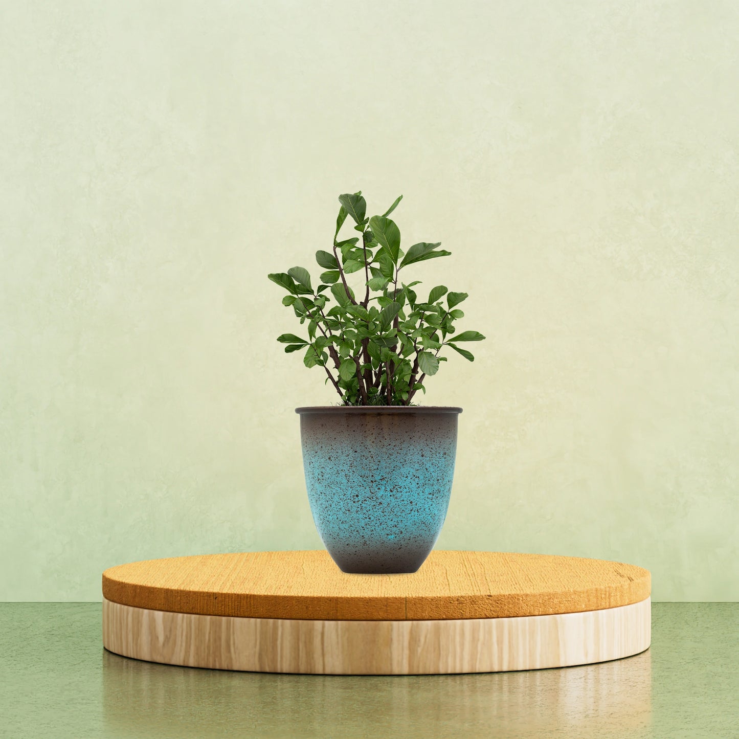 Blue Galvanised Taper Pot Mini (Small)