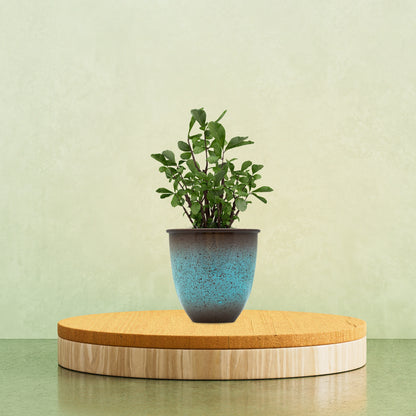 Blue Galvanised Taper Pot Mini (Small)