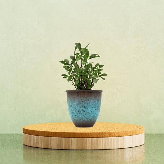 Blue Galvanised Taper Pot Mini (Small)