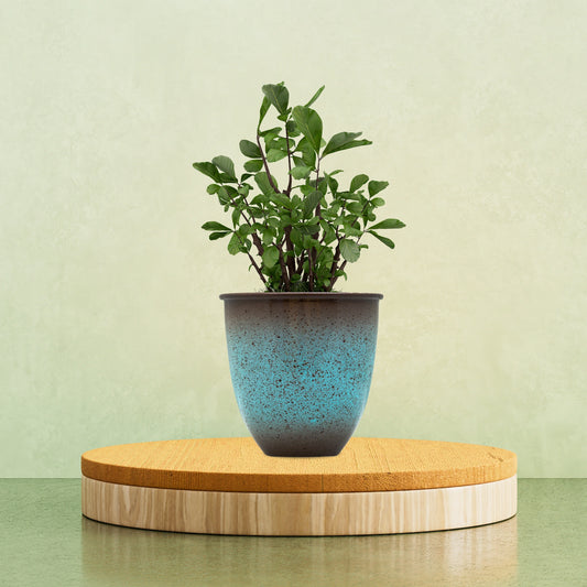 Blue Galvanised Taper Pot XS (Large)
